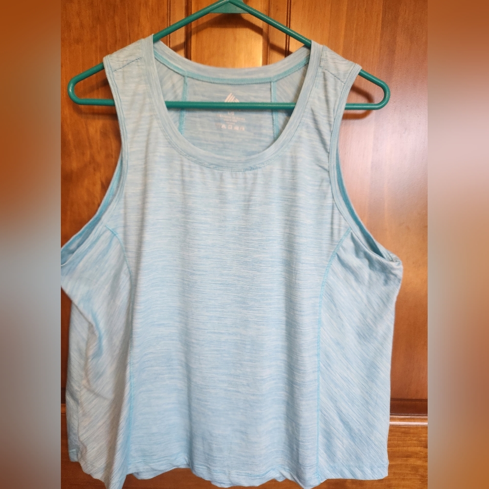 (4 For $20) RBX Aqua Stripe Tank Top.  Size L.  Like new